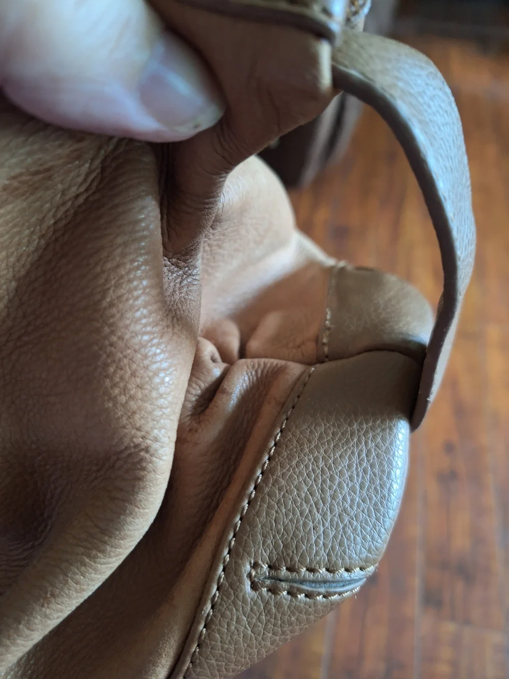 Worthington Brown Leather Satchel Handbag